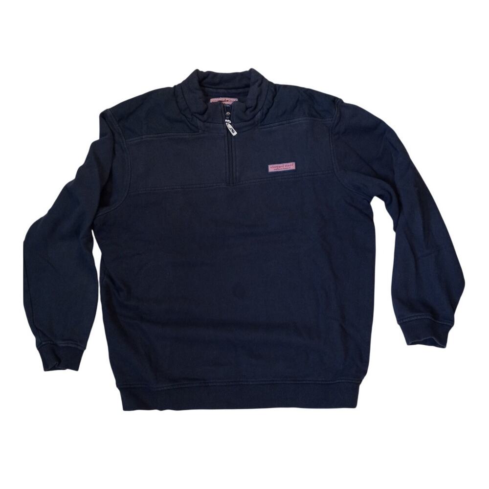 Vineyard Vines dark blue quarter‎ zip pullover mens sweatshirt SIZE L